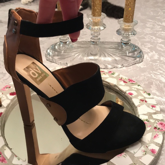 Dolce Vita Shoes - DOLCE VITA BLACK SUEDE STRAPPY HEELS 6 👠